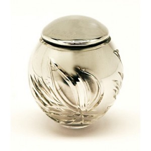 High Quality Bohemian Crystal Keepsake - Miniature Urn - (Silver)